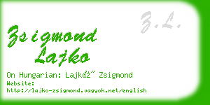 zsigmond lajko business card